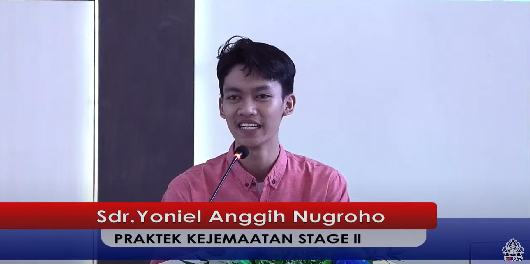 PERKENALAN MAHASISWA STAGE Yoniel Anggih Nugroho dari GKJW Jemaat Purwosari